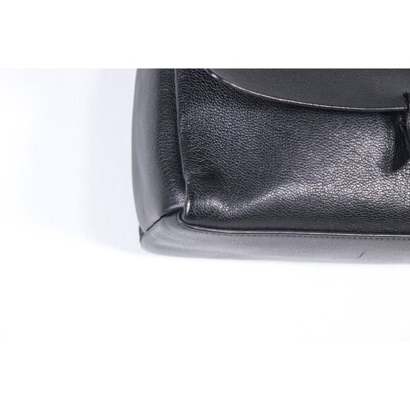 Aritzia Wilfred Women’s One Size Black Crossbody Flap Bag Glossy Leather Purse - Picture 9 of 16